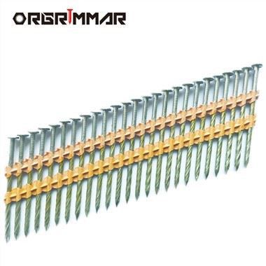 21° 2-3/8 In. Galvanized Framing Nails, Ring Shank